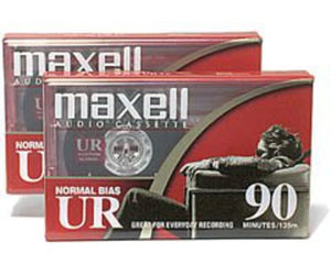 90 MIN BLANK TAPE CASSETTE (2 PACK) MAXELL UR-90