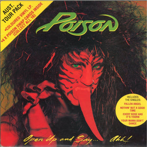 POISON | OPEN UP AND SAY AHH - GREEN VINYL - NO CARDS (RARE)