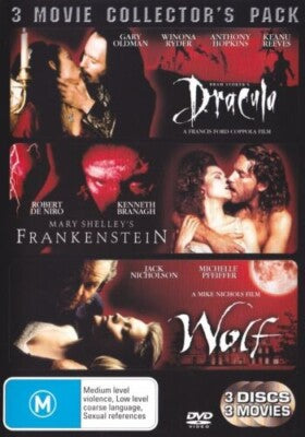 MOVIE HO | DRACULA / FRANKENSTEIN / WOLF (3DVD)