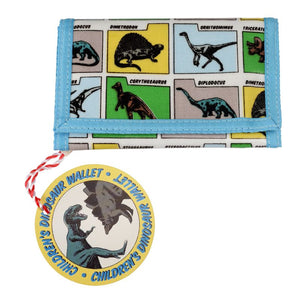 DINOSAURS PREHISTORIC LAND WALLET RETRO VELCRO