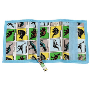 DINOSAURS PREHISTORIC LAND WALLET RETRO VELCRO