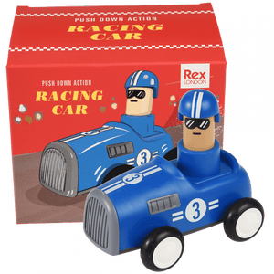 BLUE PRESS DOWN RACER CAR