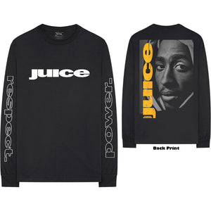 TUPAC LONGSLEEVE RESPECT BACK & SLEEVE PRINT TEE