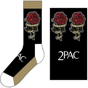 TUPAC UNISEX SOCKS: ROSE (UK SIZE 7 - 11)