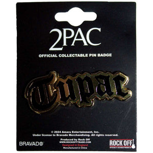 TUPAC GOLD ENAMEL BADGE