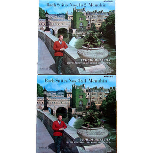 JOHANN SEBASTIAN BACH | SUITES 1 2 3 AND 4 - MENUHIN BATH FESTIVAL CHAMBER ORCH MASTERS 2LP ED1 NICE