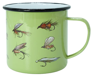 FLY FISHING RETRO ENAMEL MUG