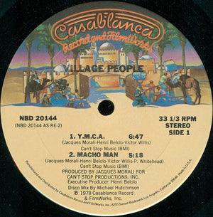 VILLAGE PEOPLE | YMCA / MACHO MAN 12 - RECORD HAS ONE PLAYING SIDE - GENERIC CASABLANCA SLEEVE