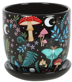 MUSHROOM DARK FOREST POT PLANTER