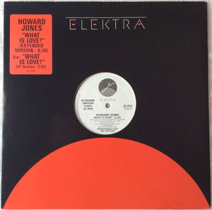 HOWARD JONES | WHAT IS LOVE 12 - US PROMO - GENERIC SLEEVE WITH HYPE STICKER