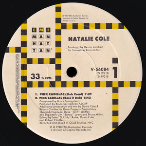 NATALIE COLE | PINK CADILLAC - 12 INCH - EMI SLEEVE