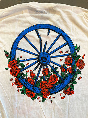 GRATEFUL DEAD BERTHA WHEEL BACKPRINT WHITE TEE