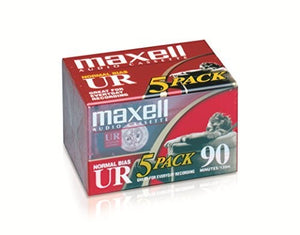 90 MIN BLANK TAPE CASSETTE (5 PACK) MAXELL UR-90