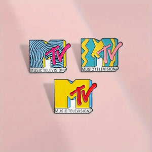 MTV M RETRO ENAMEL BADGE ASSORTED