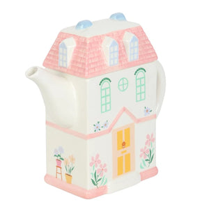 HOUSE SHAPED TEAPOT PASTEL 3D