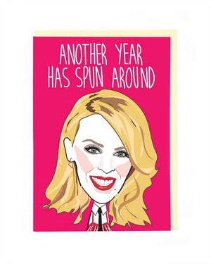 ANOTHER YEAR HAS SPUN AROUND KYLIE MINOGUE CARD