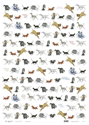 HAIRY MACLARY GIFT WRAP SHEET CATS AND DOGS
