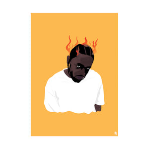 KENDRICK LAMAR ART PRINT A2 484 FLAMES