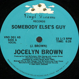 JOCELYN BROWN | SOMEBODY ELSES GUY 12 - PRELUDE SLEEVE