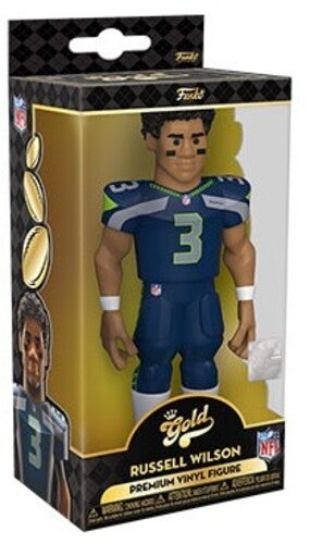 RUSSELL WILSON SEAHAWKS NFL 5" VINYL GOLD FIGURINE