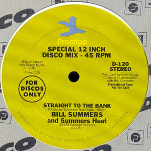 BILL SUMMERS | STRAIGHT TO THE BANK - 12 - PROMO WITH COMPANY SLEEVE