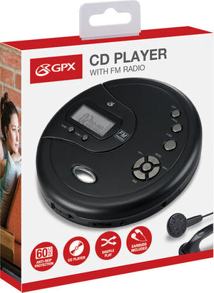 CD PLAYER FM RADIO ANTI SKIP GPX PC332B GPX03325