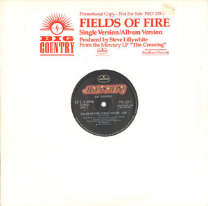 BIG COUNTRY | FIELDS OF FIRE 12 - US PROMO - GENERIC SLEEVE WITH HYPE STICKER