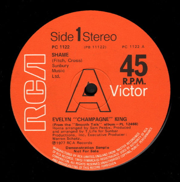 EVELYN CHAMPAGNE KING | SHAME - 12 - COMPANY SLEEVE