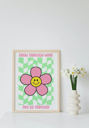 GROW THROUGH WHAT YOU GO THROUGH A3 SIZE BAGGED MINI POSTER
