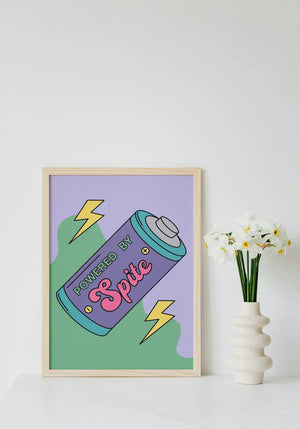 POWERED BY SPITE MINI POSTER A3 SIZE BAGGED