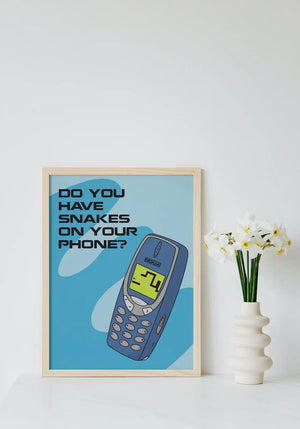 DO YOU HAVE SNAKES ON YOUR PHONE?  A3 SIZE BAGGED MINI POSTER