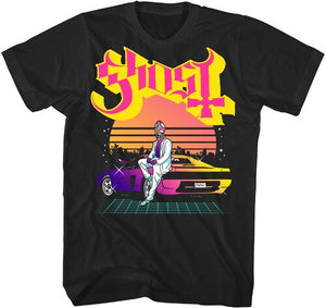 GHOST PAPA SYNTHWAVE TEE