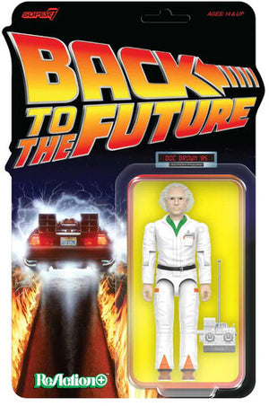 DOC BROWN BACK TO THE FUTURE REACTION RETRO FIGURINE