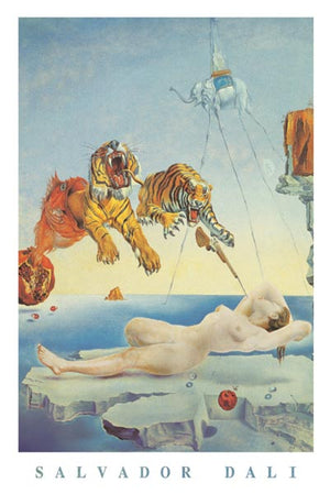 SALVADOR DALI DREAM TIGERS BY FLIGHT OF BEE MAXI POSTER 266