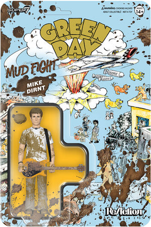 MIKE DIRNT GREENDAY MUD FIGHT REACTION FIGURINE