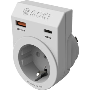 UNIVERSAL TRAVEL POWER ADAPTOR INBOUND NZ/AU RAPID USB AND C TYPE