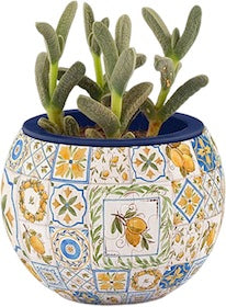 PUZZLE FLOWERPOT RETRO TILES PATTERN
