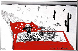 RALPH STEADMAN SAVAGE JOURNEY FEAR AND THOATHING POSTER 341