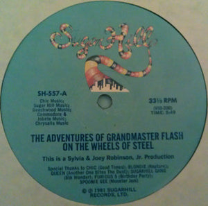 GRANDMASTER FLASH | ADVENTURES OF GRANDMASTER FLASH / PARTY MIX 12 - US - RECORD COMPANY SLEEVE