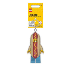 LEGO HOTDOG GUY KEYRING MINIFIGURE TORCH