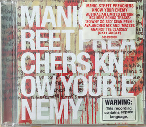 MANIC STREET PREACHERS | KNOW YOUR ENEMY (AUST BONUS TRACK ED)