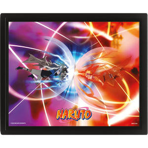 NARUTO CLASH 3D LENTICULAR POSTER (FRAMED) 10 X 8"