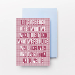 UNTIL WE DIE CARD