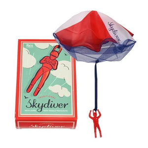 RETRO SKYDIVER WITH PARACHUTE