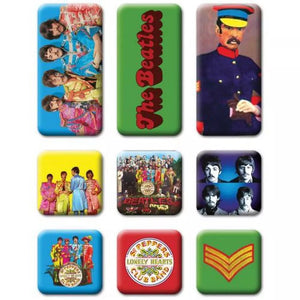 BEATLES MAGNET SET SGT PEPPERS 9 MAGNETS
