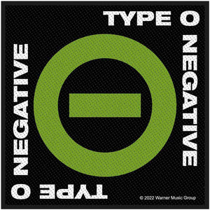 TYPE O NEGATIVE STANDARD PATCH: NEGATIVE SYMBOL