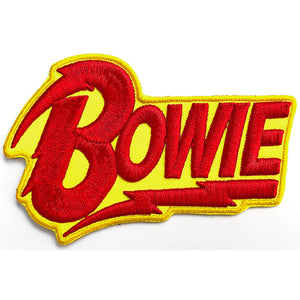 DAVID BOWIE STANDARD PATCH: DIAMOND DOGS 3D LOGO YELLOW