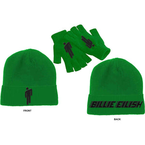 BILLIE EILISH BEANIE HAT AND GLOVE SET