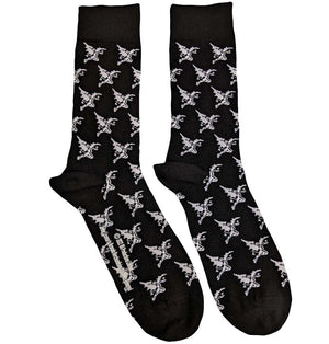 BLACK SABBATH DEMON PATTERN SOCKS UK Size 7-11 (Euro 41-45)