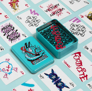 FORTNITE PLAYING CARDS IN TIN
